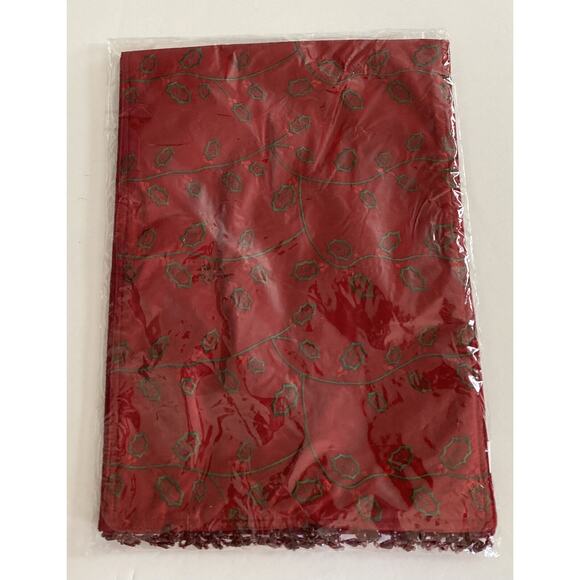 Touch of Class Vine and Holly Reversible Christmas Table Runner Beaded Edges 72” - Picture 2 of 9